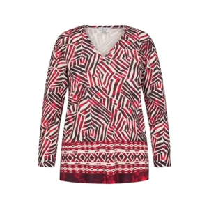 KJ Brand T-shirt lange mouwen: duitse maten, Bordeau ( BRA.341 )