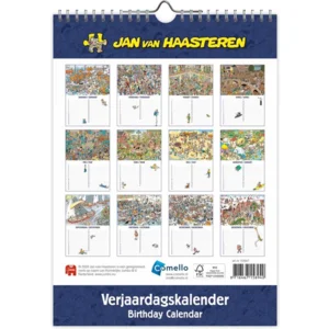 Verjaardagskalender - Jan van Haasteren - 18x25cm