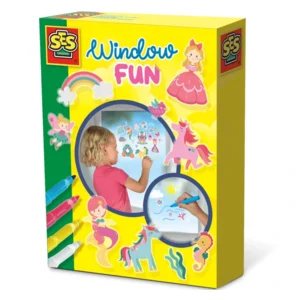Raampret - Raamstickers met 4 glasstiften - Prinsessen wereld