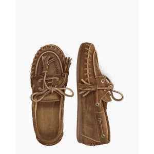 Posa Boat Loafer Fringe Brushed Bruin Dames Veterschoenen