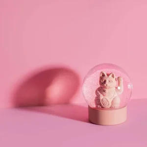 Lucky Cat (origineel) Globe Pink