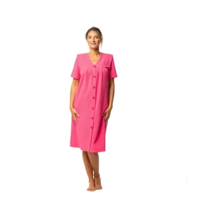 Egatex zomer kamerjas: Pink, Korte mouw met knopen ( EGA.481 )