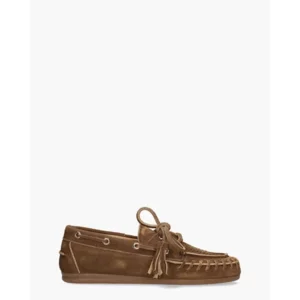 Posa Boat Loafer Fringe Brushed Bruin Dames Veterschoenen