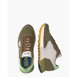 Sun68 Jaki 2.0 Bicolor Legergroen Herensneakers