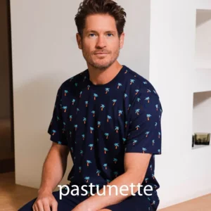 Pastunette heren pyjama: Korte mouw / Short, 100% Katoen ( pas.23 )