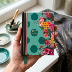 Agenda - Bloemen stippen - Groen - Melli Mello - 2027 - 04-AGE.MM.2705-2