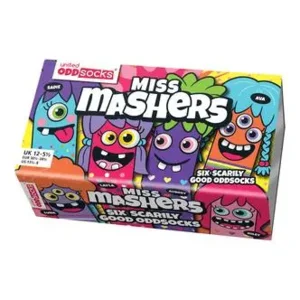 Miss Mashers Kindersokken Mismatched 6 stuks in een Cadeaudoos Oddsocks