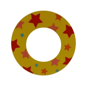 Decoratieletter - O - Hout - 7cm - Geel