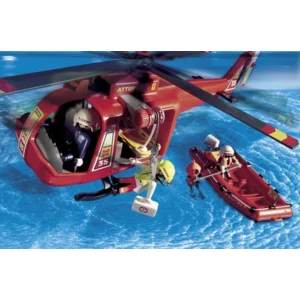 Playmobil - Reddingshelikopter met boot - 4428