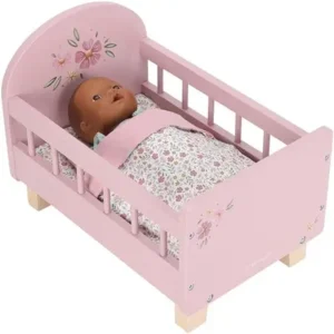 Poppenbed - Soft flowers - Met bekleding - Hout - 31,6x27,5x43cm