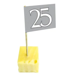 Prikkertjes - 25 Jaar getrouwd - Zilver - 50st.