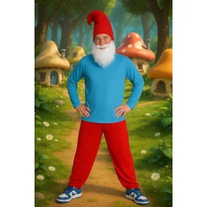 Kostuum - Grote smurf - 4dlg. - L