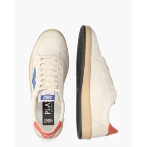 4B12 Play.New Off-White/Blauw/Rood Herensneakers