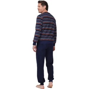 Pastunette Heren Pyjama: Blauw, Badstof tot 3xL ( PAS.122 )