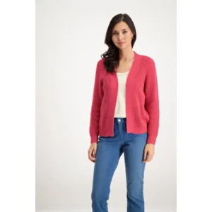 Signe Nature Cardigan: Fushia, grof gebreid ( Signe.1201 )