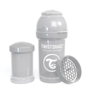 Twistshake Babyfles Antikoliek 180 Ml - Pastel Grijs