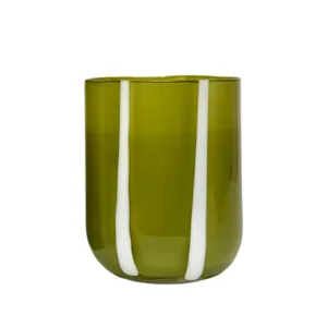 Maegen Drinkglas Strepen Groen & Wit Atina