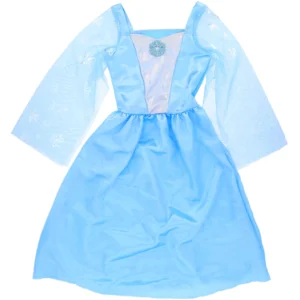 Kostuum - Jurk - Prinses - Sneeuwvlokje - Lichtblauw - mt.98/110