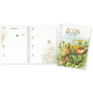 Ringband Agenda - 2026 - Marjolein Bastin - Grootlettter agenda - Vogels