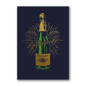 Kaart - Gefeliciteerd, champagne - ME - GBE.0104
