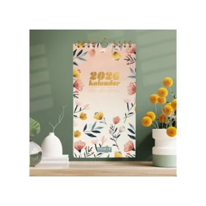 Kalender - 2026 - Bloemen - Zalm roze
