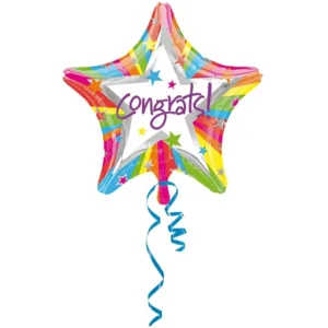 Folieballon - Congrats - Ster - 45cm - Zonder vulling