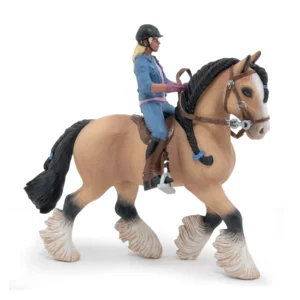 Speelfiguur - Paard - Tinker - Met haar amazone