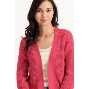 Signe Nature Cardigan: Fushia, grof gebreid ( Signe.1201 )