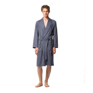 Egatex ( Soy ) Heren Kamerjas: Blauw, lichte kwaliteit, Lengte net onder de knie ( EGA.478 )
