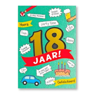 Kaart - 18 jaar! Party time - ME - GBE.0105