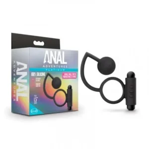 Anal Adventures - Platinum - Anaal Plug Met Vibrerende Cockring.                          BL-01705