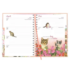 Bureau agenda - 2026 - Harde kaft - Franciens katten - Nacho - 17,6x23,8cm