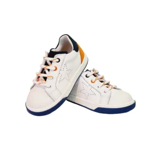 Zecchino d'Oro Sneaker N12-1146 Wit/Blauw/Oranje 24