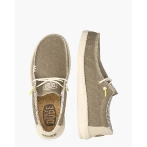 Hey Dude Wally Braided Groen Heren Veterschoenen