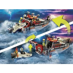 PLAYMOBIL City Action - Redding op zee: brandbestrijdingsmissie met reddingskruiser - 70140