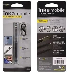 Nite Ize Inka Mobile Pen Balpen en Stylus met Clip Zwart IMPC-06-R7