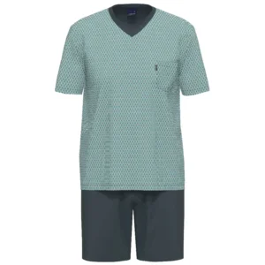 Ammann Heren Pyjama: Blauw, korte mouw / short, ( AMM.690 )