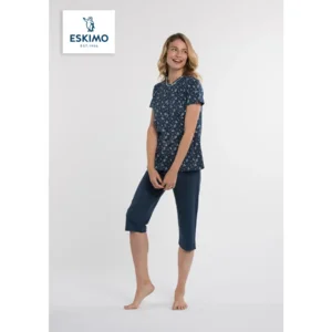 Eskimo Pyjama; IRENE, Korte mouw + drie kwart broek