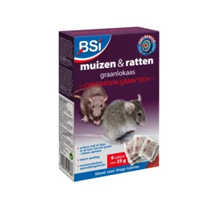 Grain'tech Muizen- en rattenvergif 6 x 25 g