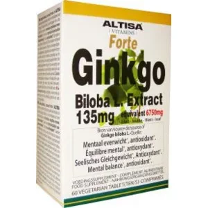 Altisa Ginkgo Biloba Extract 135mg Forte vegetarische sliktabletten