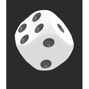 Dice D6 Dice 16 mm Solid - White (12)