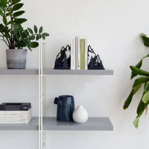 Balvi Boekensteunen Bergen Zwart Metaal 2 stuks