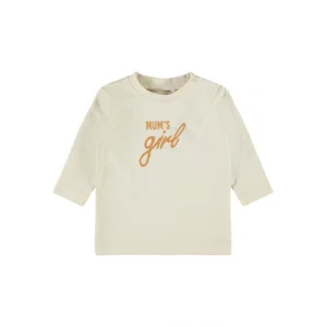 Name-it Newborn Tshirt Kathe 'Mums Girl" Whitecap Grey