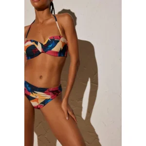 Ysabel Mora Petrol strapless bikini in multicolor