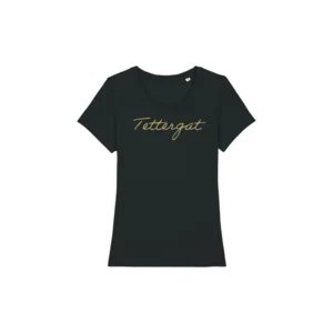 Tettergat t-shirt dames XS Zwart