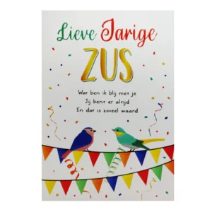 Kaart - Intense - Lieve jarige zus - TE036-E