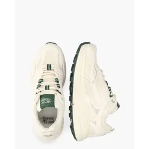 Mercer Amsterdam The Re-Run Max Suede Off White/Groen Damessneakers