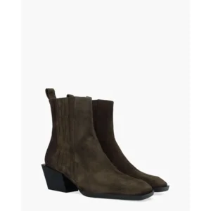 Ras 8332 Donkerbruin Dames Enkellaarsjes