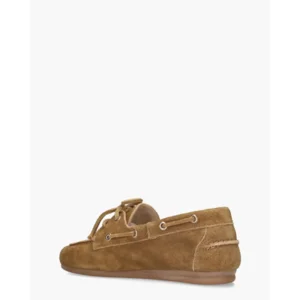 Posa Boat Loafer Desert Tan Bruin Dames Veterschoenen