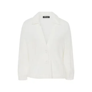 Frank Walder Gilet met knopen: wit ( WAL.72 )